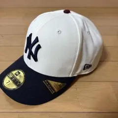 New Era 59FIFTY キャップ ホワイト/ネイビー 7 1/4