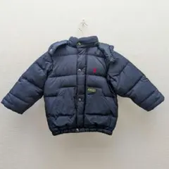 ポロラルフローレン　ダウンジャケット　キッズ　ネイビー