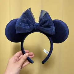 ミニー カチューシャ ネイビー