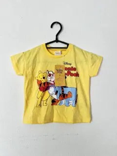 プーさん　ピグレット　ティーガー　イーヨー　Tシャツ　半袖　90 黄色　保育園着のサムネイル