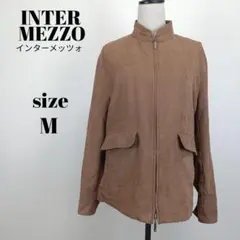 【a2324】INTERMEZZO 美品 フェイクスウェード M ブルゾン