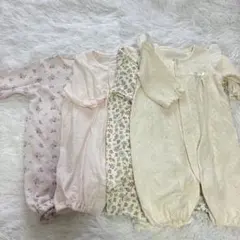 【まとめ売り】ベビー　ロンパース　4点セット　女の子　60〜70 おまけ有り