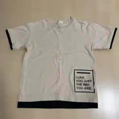 branshes Tシャツ 140センチ　ベージュ ブラック ロゴのサムネイル