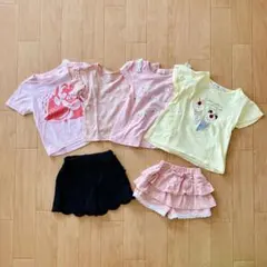 女の子 90 95 夏服 まとめ売り 6点 子ども服 西松屋 slap slip