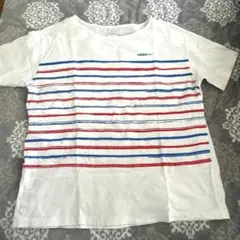 adidas neo ストライプ Tシャツ Lサイズ