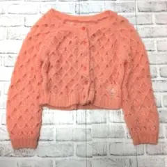 LILY BROWN ラメニットカーディガン ピンク F リリーブラウン