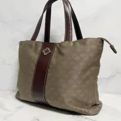 B463 상태매우좋음 marie claire★トートバッグ ブラウン系 総柄