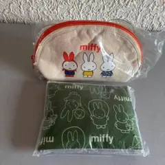 ★新品★ミッフィー ポケッタブルバッグ エコバッグ ＆ミッフィー ポーチのサムネイル