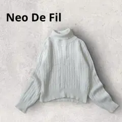 プルオーバーニット ハイネック ケーブル編み ウール トップス 長袖カットソー