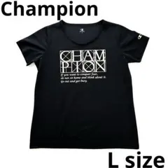 【美品・希少サンプル品】チャンピオン 吸汗速乾 ドライTシャツ 黒 L スポーツのサムネイル