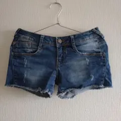 デニムブルー ショートパンツ