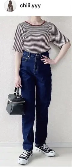 TT*デニムPT しまむら ハイウエスト ストレートデニム