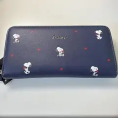 Snoopy スヌーピー 長財布 ネイビーのサムネイル