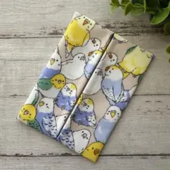 ポケットティッシュケース　普通サイズ　ラミネート　ハンドメイド　インコ　文鳥　鳥のサムネイル