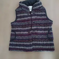 DECO COMPANY 中綿ダウン　ベスト　総柄　Lサイズ　ノルディック