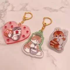 モフサンド mofusand アクリルキーホルダー クリップ 3点セット