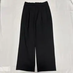 ユニクロ UNIQLO タックワイドパンツ ブラック L