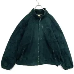USA製エルエルビーンL.L.BEANフリースジャケットボア緑グリーンロゴ刺繍