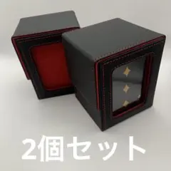 赤【2個セット】窓付き デッキケース ボックス 窓 推し活 トレカ カード