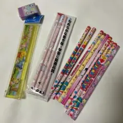 キャラクター鉛筆セット13本セット&定規＆消しゴム