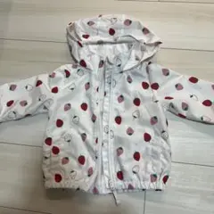 80 ジャンバー　いちご　アウター　フード付き