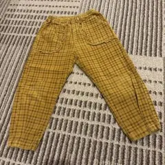 マスタードチェック長ズボン 110㎝