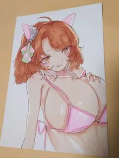 【一点もの】ウマ娘 ダンツフレーム 水着 手書きイラスト ファンアート