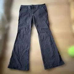 ブラウン　フレアパンツ 前後ポケット付き