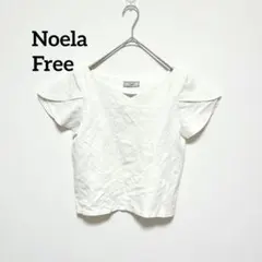 ☆Noela　ノエラ　ショート丈半袖カットソー　フリル袖　白　F　Ｖネック690のサムネイル