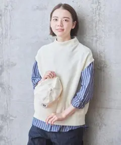 PAR ICI　強撚綿カノコ ハイネックベストのサムネイル