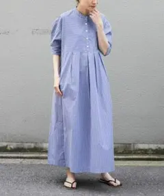 新品◆FORK&SPOON◆ワイドレンジシャツワンピース《BLUE ST：1》