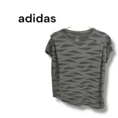 【adidas】半袖　Tシャツ　速乾性　ジム　トレーニングウェア　L グレー