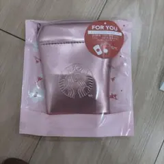 スタバ SAKURA2026スターバックスミニポーチギフトピンク　チケット無し