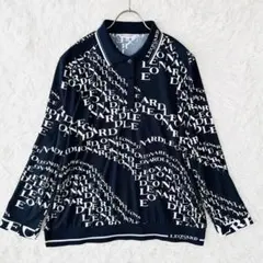 レオナール LEONARD ロゴマニア シグネチャー 長袖ブラウス ストレッチ 