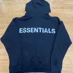 ESSENTIALS エッセンシャルズ　メンズパーカー　ブラック　Ｌサイズ
