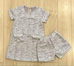 110cm ツィードワンピース　セットアップ