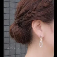 No.531 マットシルバー シンプルピアス イヤリング