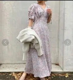 スナイデル　バリエーションプリントマーメイドワンピース