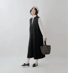 heavenly⚫︎ウール ミックス キーネック ジャンパースカート