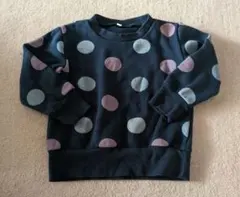 西松屋 水玉柄 裏起毛トレーナー 120
