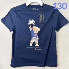 新作◇ラルフローレン 花火ポロベアTシャツ ネイビー 7/130