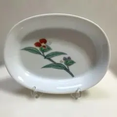 小皿 豆皿 飾り皿 花柄 楕円形