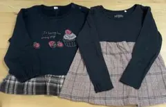 90cm ロンT 2枚セット売り　女の子