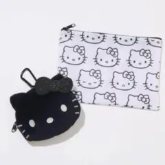オトナミューズ付録HELLO KITTY ふわふわフェイス&ポーチ2個セット