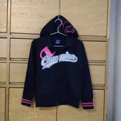Champion ジュニア用 ブラックパーカー 150