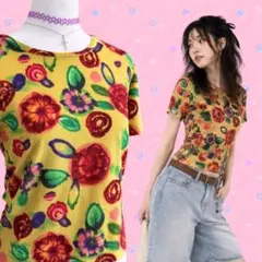 KENZO ヴィンテージ 花柄 総柄 半袖 カットソー Y2K 90s レトロのサムネイル