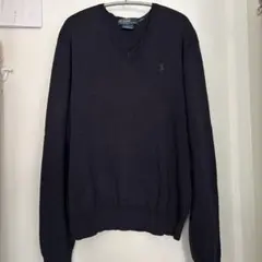 【中古品】Polo by Ralph Lauren メンズVネックセーター S