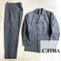 レトロ グレー カラー デザイン ダブル セットアップ スーツ 成人式 深水