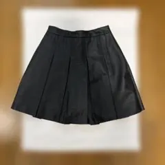 レディース ひざ丈 レザープリーツスカートのサムネイル