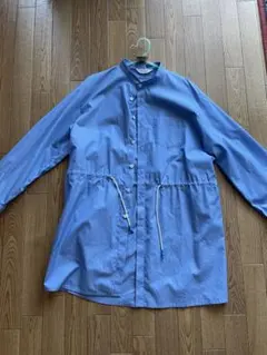 DIGAWEL バンドカラーロングシャツ　サックスのサムネイル